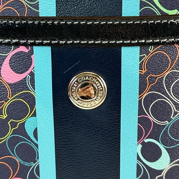 EUC COACH Chelsea Heritage Stripe Signature Tote Bag - Picture 3 of 16